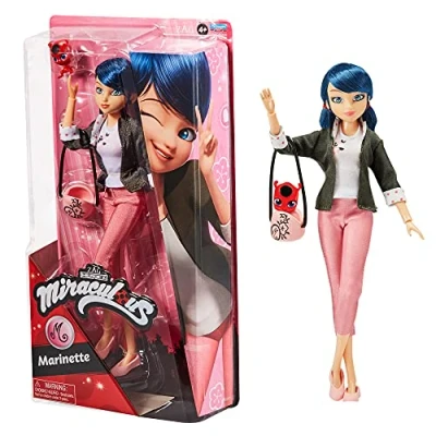 Afbeelding van BANDAI Marinette Miraculous Ladybug en Black Cat Toys pop met scharnier, 26 cm accessoires Kwami Superheldenfiguur poppen