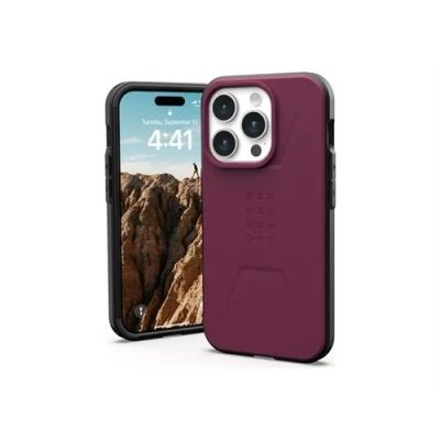 Afbeelding van Urban Armor Gear Civilian MagSafe Backcover Apple iPhone 15 Pro Bordeaux compatible