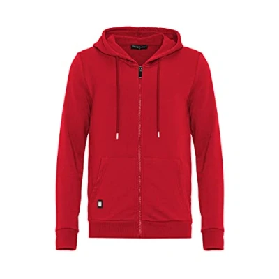 Afbeelding van Redbridge Premium Basic hoodie voor heren met ritssluiting, Rood