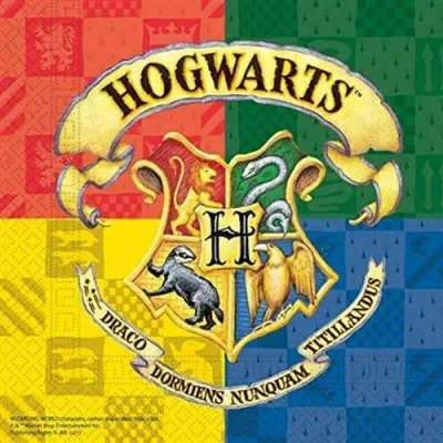 Image de Serviettes de table Harry Potter Hogwarts 33x33cm 20 pièces