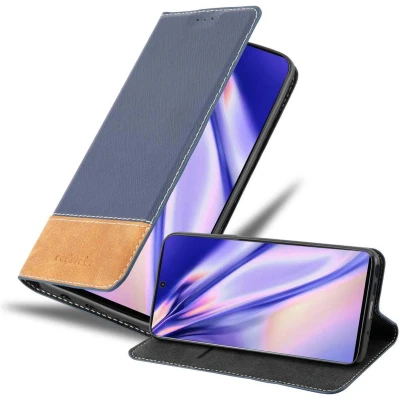 Afbeelding van Cadorabo Hoesje geschikt voor Samsung Galaxy NOTE 10 in DONKERBLAUW BRUIN Beschermhoes met magnetische sluiting, standfunctie en kaartvakje Book Case Cover Etui