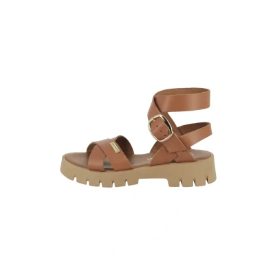 Afbeelding van Les Tropeziennes par M Belarbi Sandalen met plateauzool, Dames, Maat: 36, Tan Leer