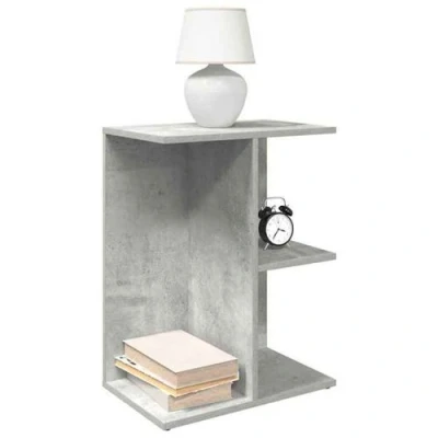 Image de vidaXL Tables de chevet 2 pcs gris béton 46,5x29x61 cm bois ingénierie858657