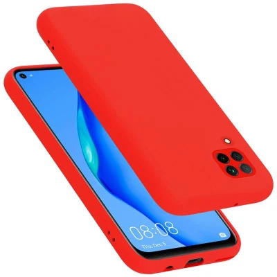 Afbeelding van Cadorabo Hoesje geschikt voor Huawei NOVA 6 SE / P40 LITE 7i in LIQUID ROOD Beschermhoes gemaakt van flexibel TPU silicone Case Cover