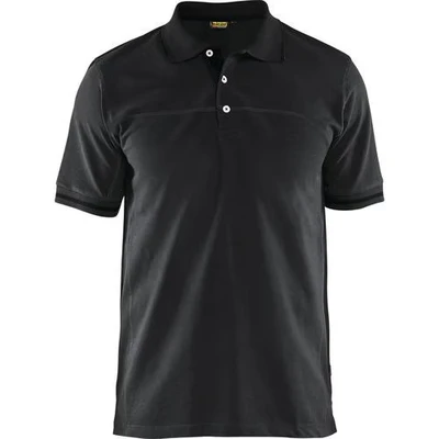 Image de Polo bicolore noir/gris foncé