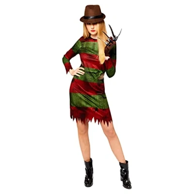 Afbeelding van Halloween Kostuum Freddy Krueger Dames Officieel Maat M