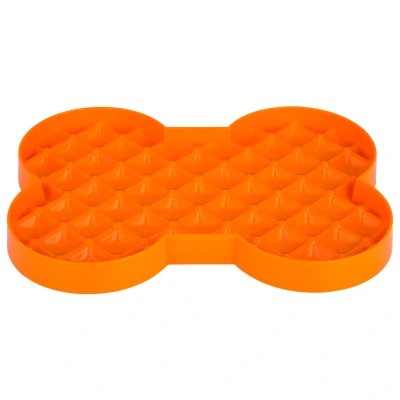 Afbeelding van Lickimat Slodog Slowfeeder Voermat Hondenvoerbak 35 cm Oranje