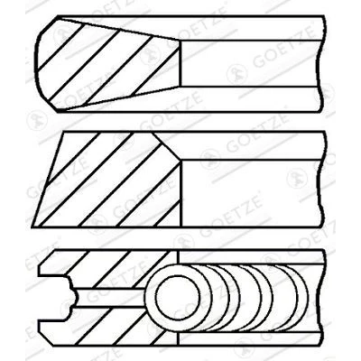 Afbeelding van Goetze ENGINE 08 432700 00 Zuigerveer 104 Diamond Coated