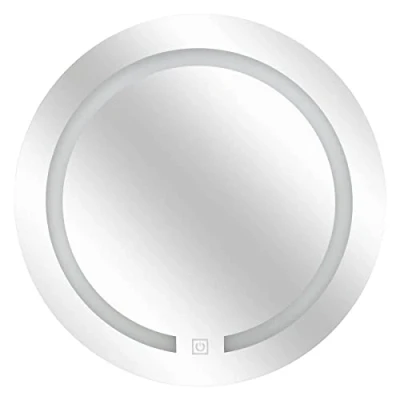 Afbeelding van 5Five Badkamer wandspiegel LED Op batterijen zilver Dia 45 cm rond model