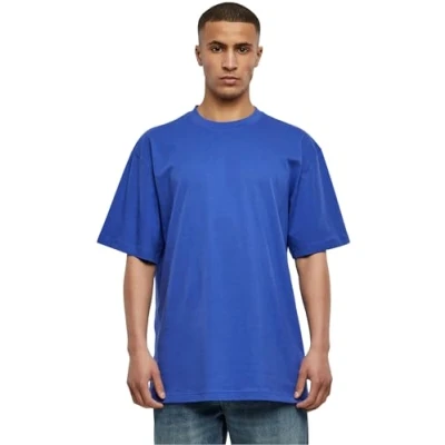 Image de Urban Classics Tall Tee T shirt surdimensionné pour homme en coton à col rond côtelé Disponible dans de nombreuses variantes couleurs Tailles S 6XL, bleu roi,