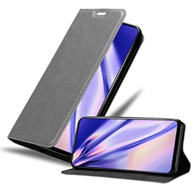 Afbeelding van Cadorabo Hoesje geschikt voor Honor 9X in TITANIUM GRIJS Beschermhoes met magnetische sluiting, standfunctie en kaartvakje Book Case Cover Etui