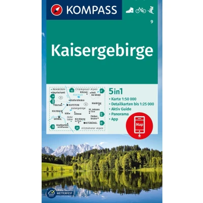 Afbeelding van Kompass Wanderkarten WK9 Kaisergebirge