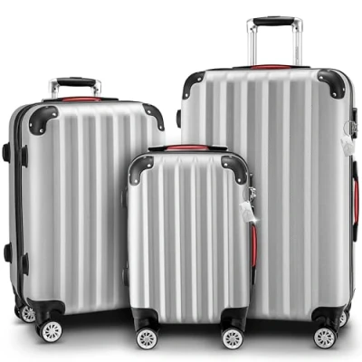 Afbeelding van MONZANA 3 delige Hardcase Kofferset Koffer M L XL Handbagage Zilver