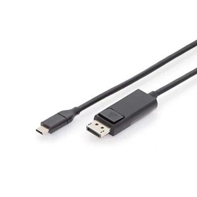 Afbeelding van Digitus AK 300333 020 S USB C displaykabel / DisplayPort Adapterkabel stekker, stekker 2.00 m Zwart Afgeschermd, Afgeschermd (dubbel)