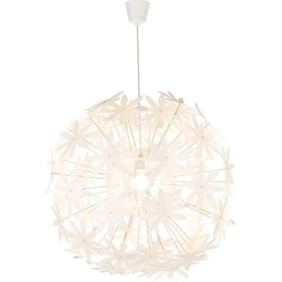 Afbeelding van Hanglamp Stella van kunststof bloemen, wit