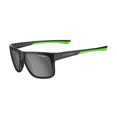 Afbeelding van TIFOSI Swick Sportbril / Zonnebril Satin Black Neon Gepolariseerde Smoke lenzen Pasvorm L XL