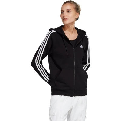 Afbeelding van adidas Sportswear W 3S FT FZ R HD Sweater met rits, Dames, Maat: XL, Black white