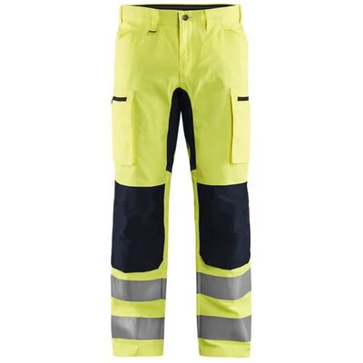 Image de Pantalon haute visibilité à stretch jaune fluo noir Blåkläder