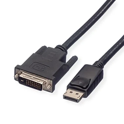 Afbeelding van DisplayPort naar DVI kabel Roline 1 meter (DVI D, Full HD, LSZH)