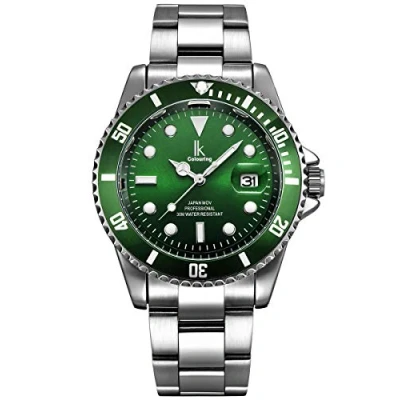 Afbeelding van Alienwork JE polshorloge voor dames en heren, metalen armband