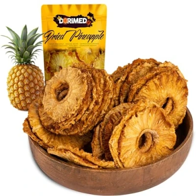 Afbeelding van gedroogde ananas 1 kg 100% natuurlijk zonder additieven en conserveringsmiddelen gedroogd fruit suikervrij een unieke sublieme smaak glutenvrij veganistisch