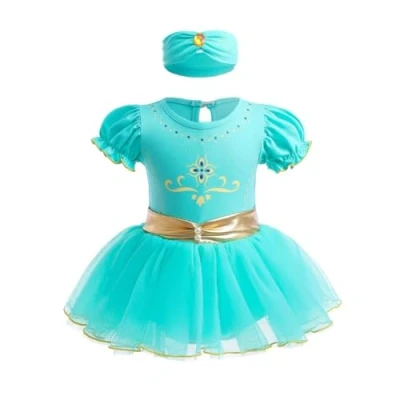 Afbeelding van Lito Angels Kostuum prinses Jasmijn met hoofdband voor baby&#039;s en meisjes, maat 6 9 maanden (etiket van stof 80)