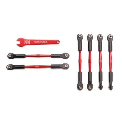 Afbeelding van Turnbuckles, aluminum (red anodized), camber links, 58mm (4)