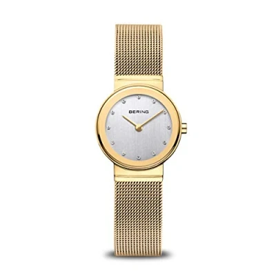 Afbeelding van BERING 10126 XXX Classic Collection Quartz dameshorloge met roestvrij staal en saffierglas, Goud, armband