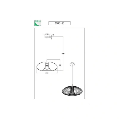 Afbeelding van Hanglamp Fassa, afwerking goudmat, Ø 60 cm, metaal