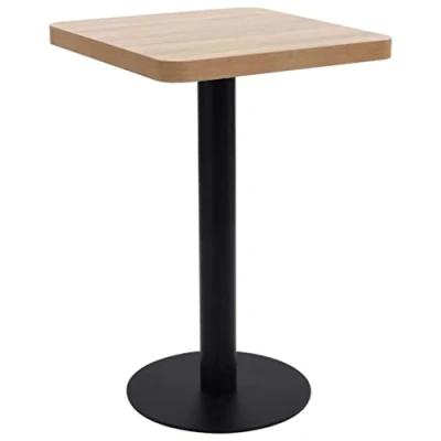 Image de vidaXL Table de bistro marron clair 50x50 cm MDF286427