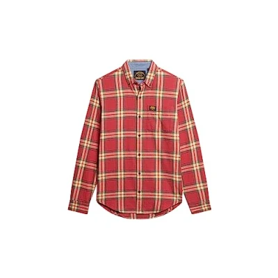 Afbeelding van Superdry Organic LONG Sleeve Lumberjack Overhemd, Heren, Maat: Small, Drayton check red
