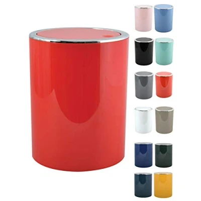 Afbeelding van MSV Cosmetica emmer 6 liter, ABS kunststof, collectie, rood, Ø18,5 x 26 cm