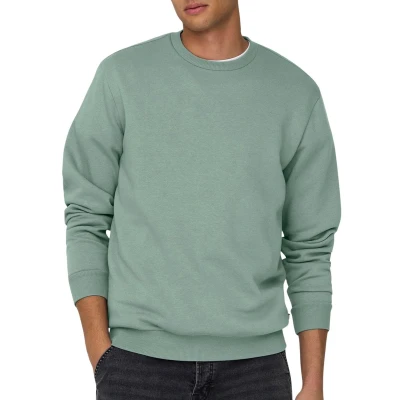 Afbeelding van ONLY &amp; SONS ONSCERES CREW NECK NOOS Heren Trui Iceberg Green