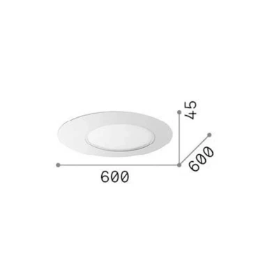 Afbeelding van Ideal Lux plafondlamp Iride, wit, Ø 60 cm, metaal