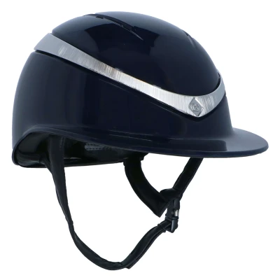 Afbeelding van Charles Owen Cap Halo Luxe Navy/Platinum Gloss M (56 58cm)