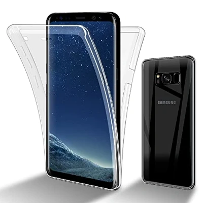 Afbeelding van Cadorabo Hoesje geschikt Voor Samsung Galaxy S8 in TRANSPARANT 360 Full Body Case Cover Beschermhoes en achterbescherming, all round bescherming met displaybescherming