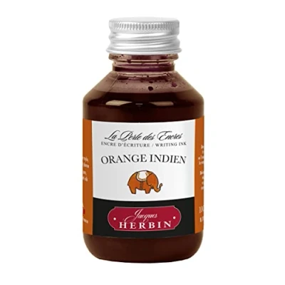 Afbeelding van Jacques Herbin 17057T inktfles om te schrijven, 100 ml, vulpen, roller, Indiaas oranje