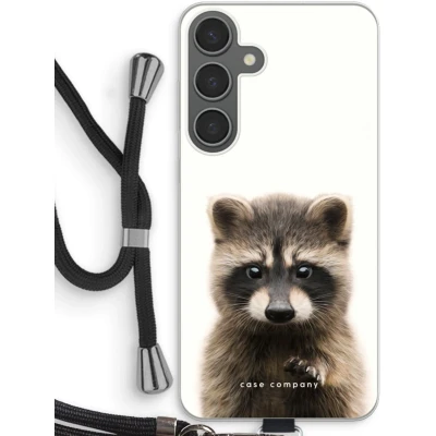 Afbeelding van Case Company® hoesje met Koord geschikt voor Samsung Galaxy S24 Plus Rocco Telefoonhoesje Zwart Bescherming aan alle Kanten en Over de Schermrand