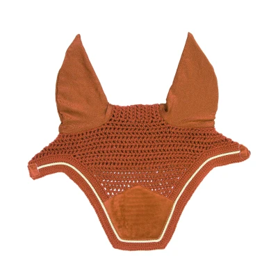Image de Kentucky Bonnet Anti Mouches Wellington Velours Orange Cob