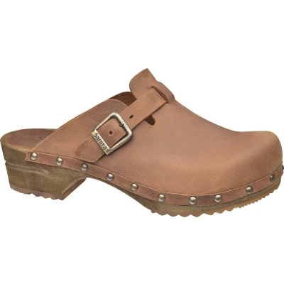 Afbeelding van Sanita Kristel OPEN Clogs, Dames, Maat: 38, Chestnut Veloursleer
