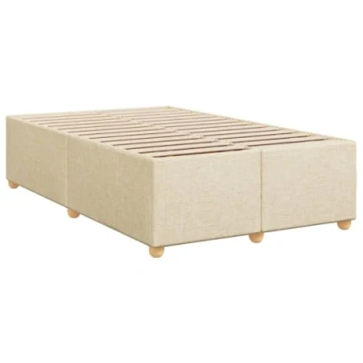 Image de vidaXL Cadre de lit sans matelas crème 120x200 cm tissu
