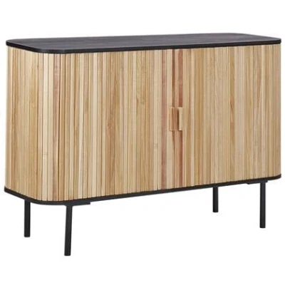 Afbeelding van LINDON Dressoir Lichthout/Zwart MDF