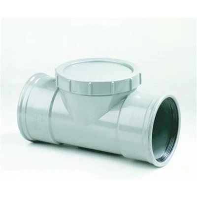 Afbeelding van Dyka Ontstoppingsstuk schroefdeksel 2x mof manchetverbinding klasse 41 PVC grijs keurmerk BRL52100 160mm
