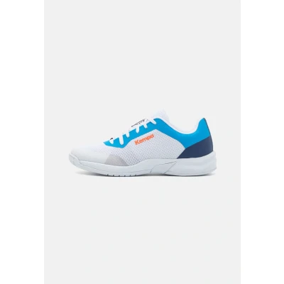 Afbeelding van Kempa Kourtfly Three Handbalschoenen, Dames, Maat: 39.5, White/blue Textiel/ synthetisch