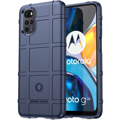 Afbeelding van iMoshion Hoesje Geschikt voor Motorola Moto G22 / E32s E32 Siliconen Thunder Backcover Blauw