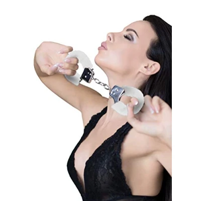 Afbeelding van OUCH! Plezier Fluwelen Handboeien voor Stoute Spellen Wit