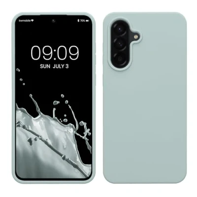 Afbeelding van kwmobile telefoonhoesje geschikt voor Samsung Galaxy A56 5G Hoesje met siliconen coating Smartphone case in cool mint