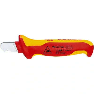 Image de KNIPEX 98 53 03 couteau de démontage avec poignée isolée à plusieurs composants, testé VDE 170 mm