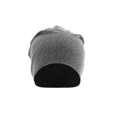 Afbeelding van MSTRDS Printed Jersey Beanie Elephant dk.gy lt.gy/bk one size Muts Bruin