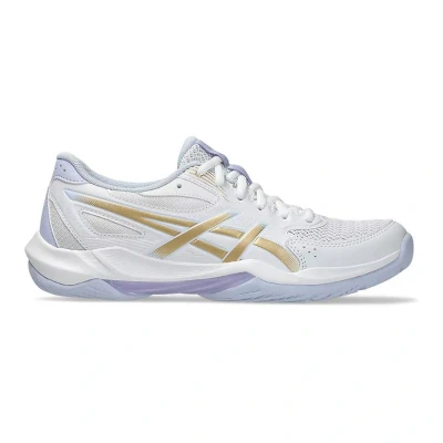 Afbeelding van Asics GEL Rocket 12 Volleybalschoenen, Dames, Maat: 42.5, White/champagne Imitatieleer/ textiel